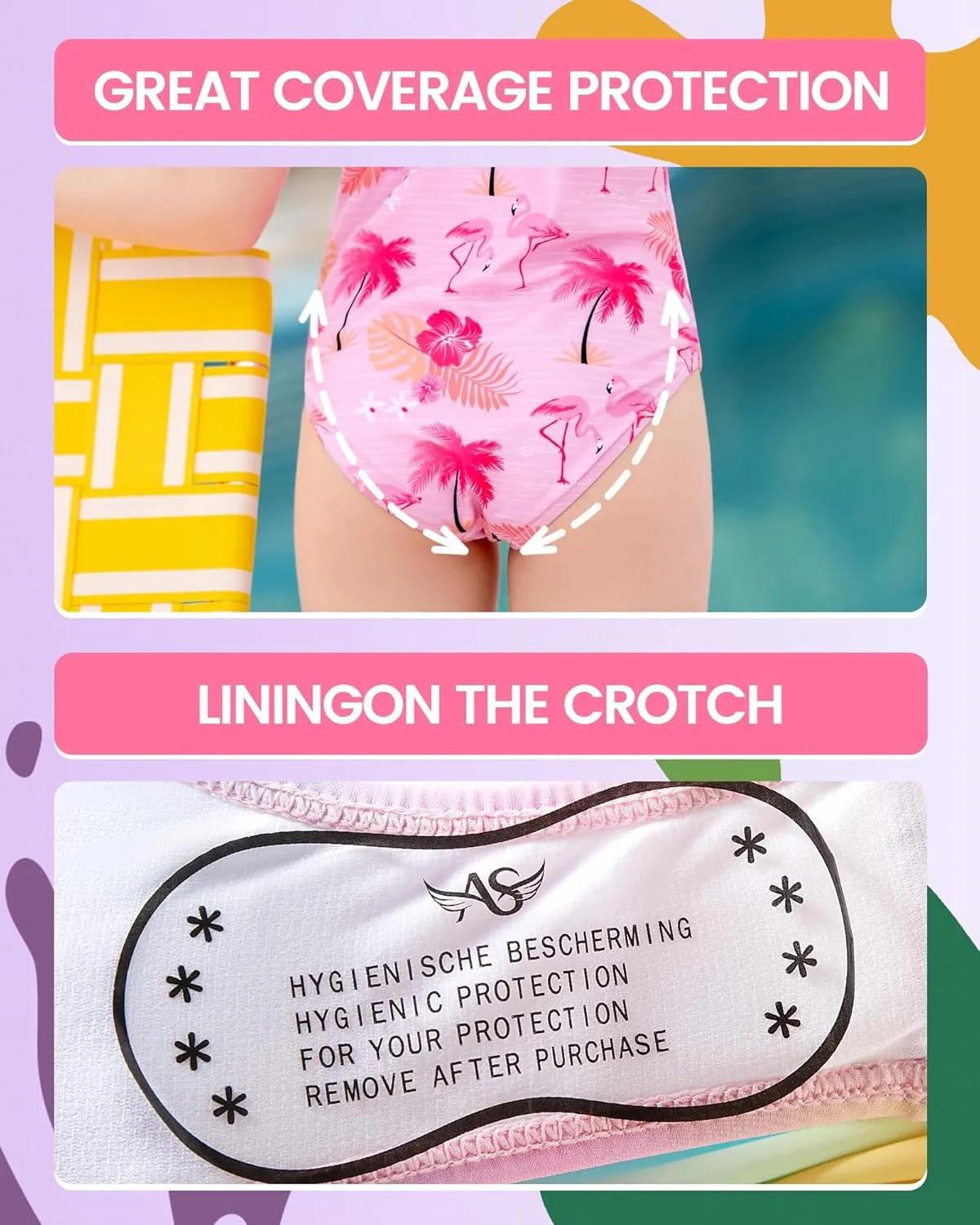 Angel season Girls One Piece Swimsuits Teens Bathing Suit Straps Kids Cute Swimwear with UPF 50  Daisy Halter Size 7-14