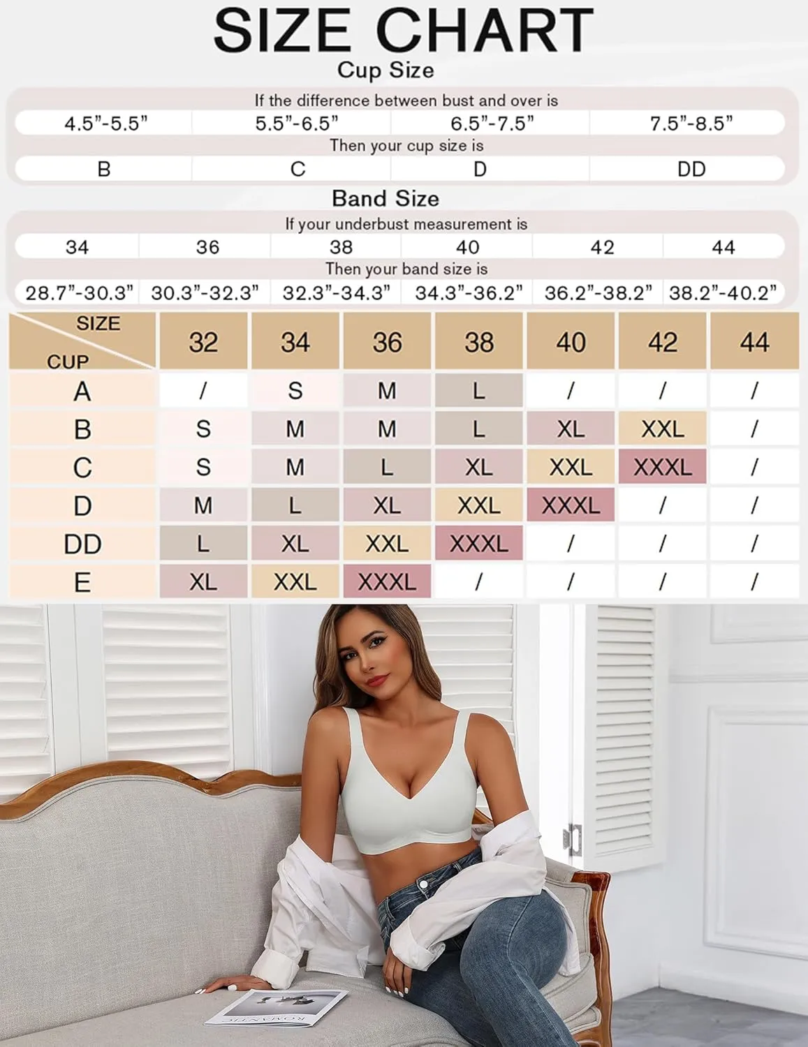 Avidlove Bras for Women Seamless Bra Full Coverage T Shirt Bralettes Push Up Bra Wireless Bra