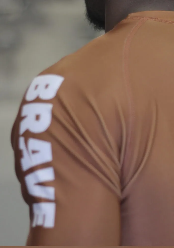 Brave Ranked Rash Guard Brown