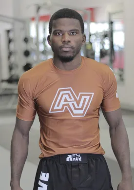 Brave Ranked Rash Guard Brown