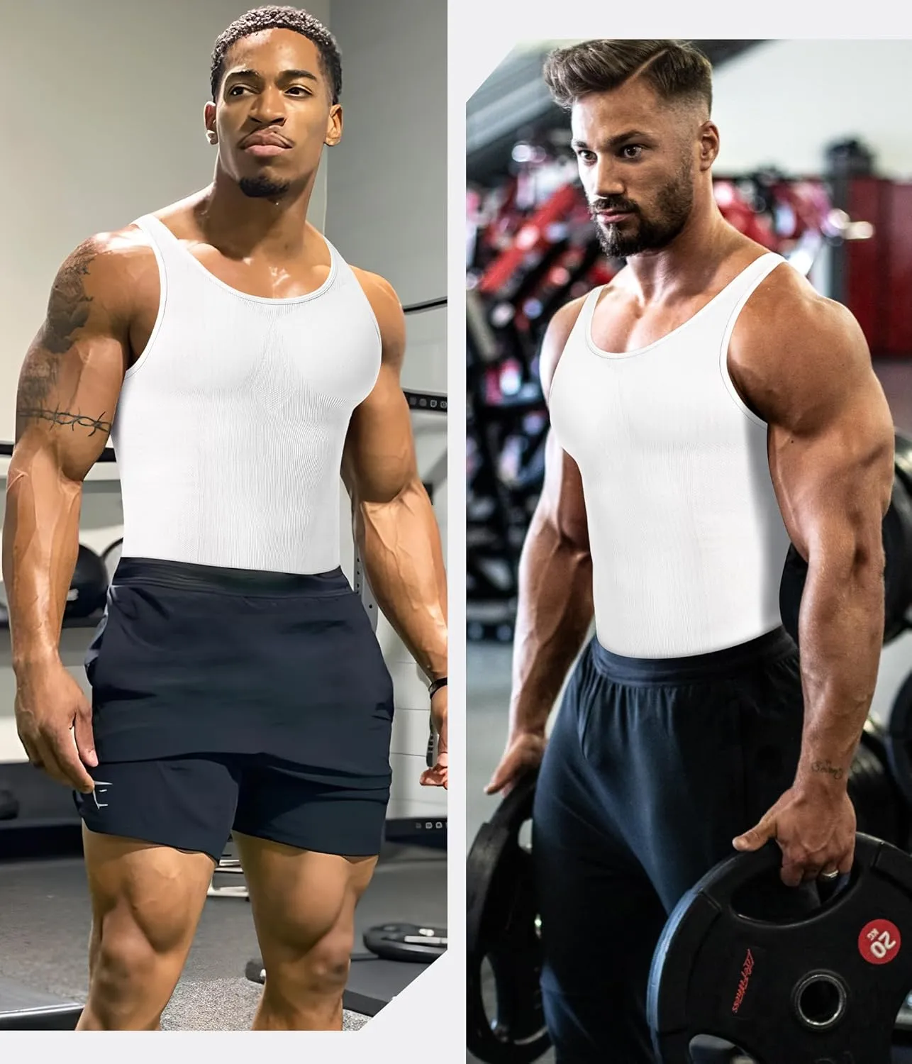 Compression Shirt Men Tank Top Undershirt Slimming Body Shapewear Tummy Control Gynecomastia Sleeveless