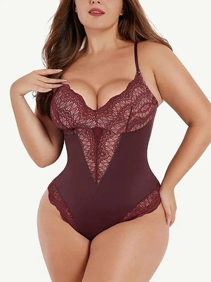 Elegant Lace Tummy Control Shapewear Bodysuit