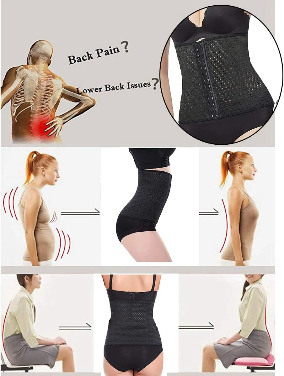 FLORATA Waist Trainer for Women Corset Shapewear Tummy Control Waist Cincher Girdle