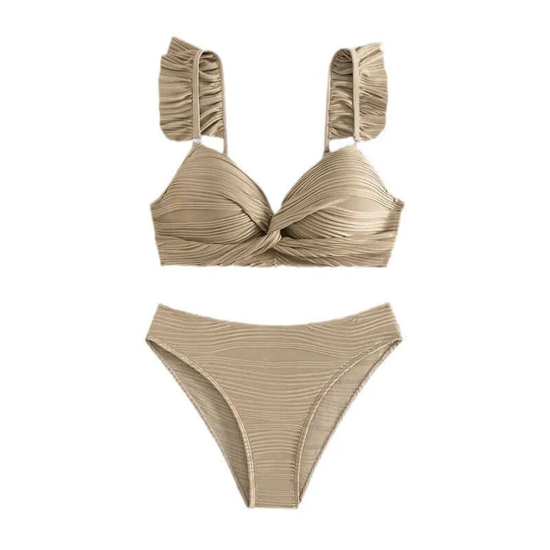 High Waist Triangle Split bikini
