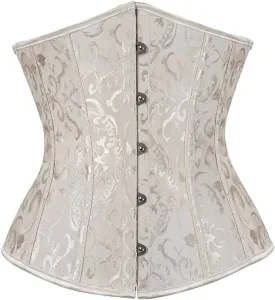 HNGHOU Women's Bustier Corset Top Plus Size Satin Waist Cincher Overbust Bustiers