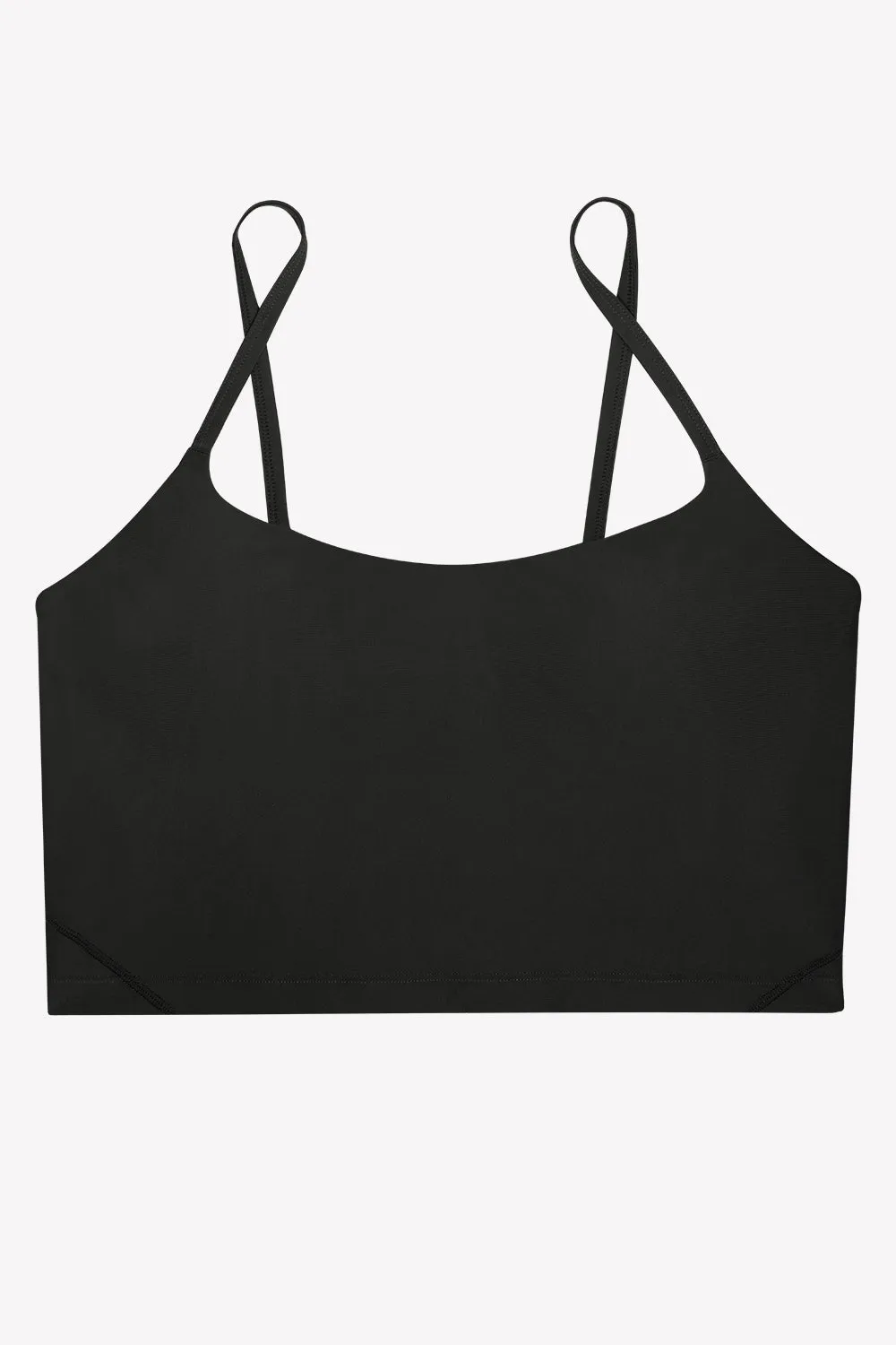 Long Lined Bikini Top | Black Hue
