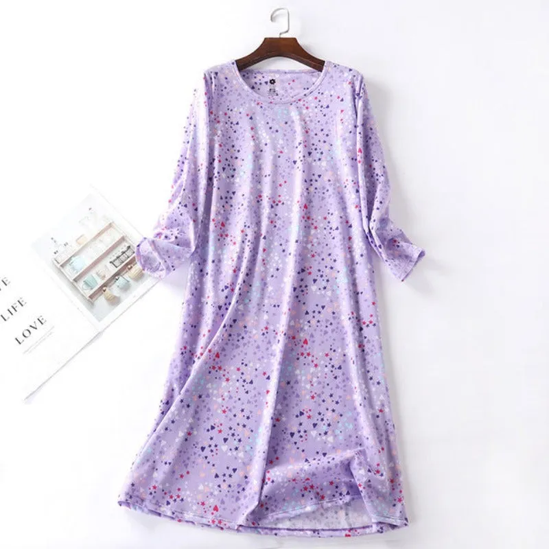 Long Sleeve Nightwear Dress