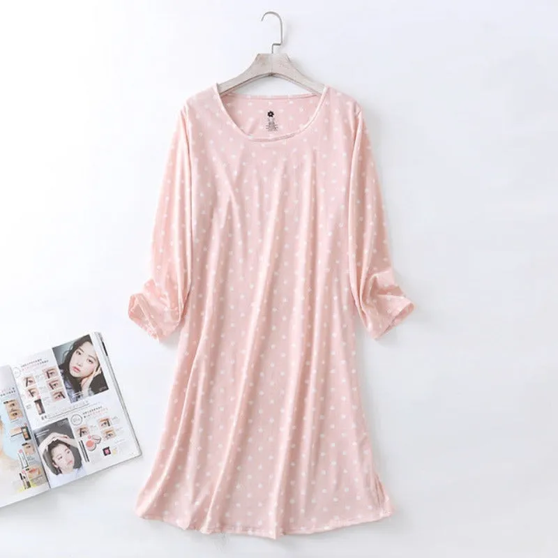 Long Sleeve Nightwear Dress