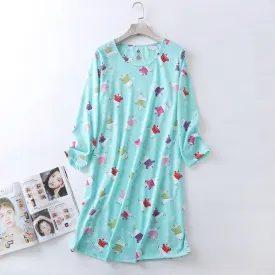Long Sleeve Nightwear Dress