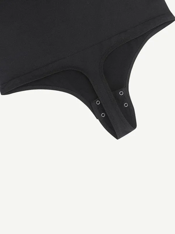 Long Sleeve One Shoulder Shapewear Thong  Bodysuit