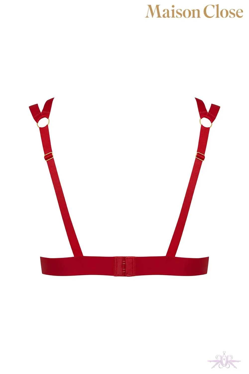 Maison Close Tapage Nocturne Red Cupless Triangle Bra