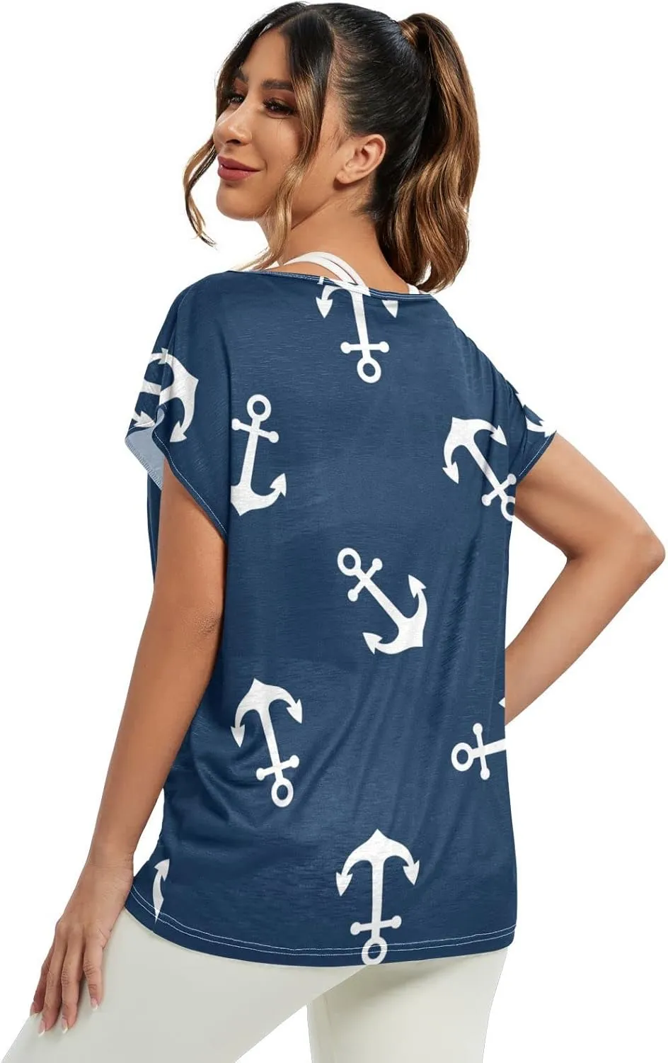 Mandala Short Sleeve Tops, Beach Coverup, Summer T-Shirts for Women