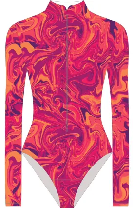 Marble beachkini One Piece - Purple