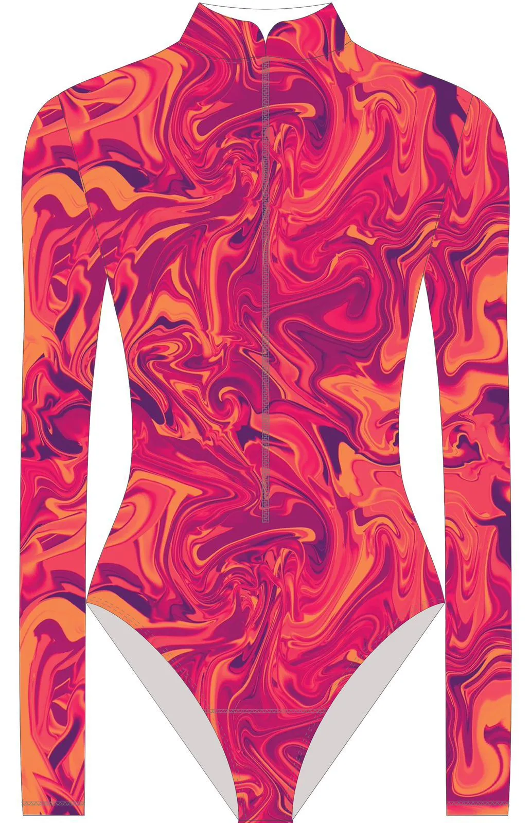 Marble beachkini One Piece - Purple