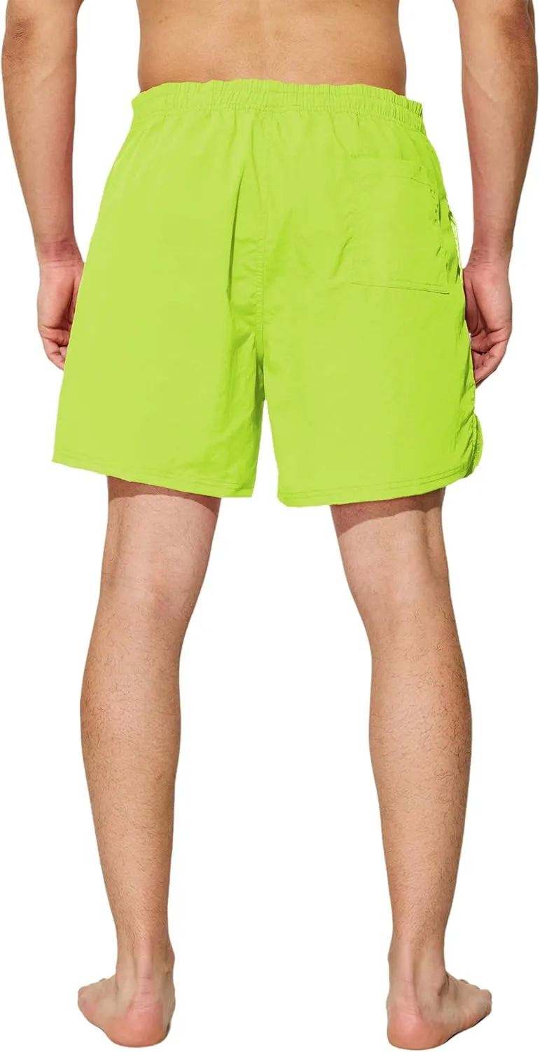 Mens Swim Trunks 5 inch Quick Dry Swim Shorts with Mesh Lining Beach Board Shorts Swimwear Bathing Suit