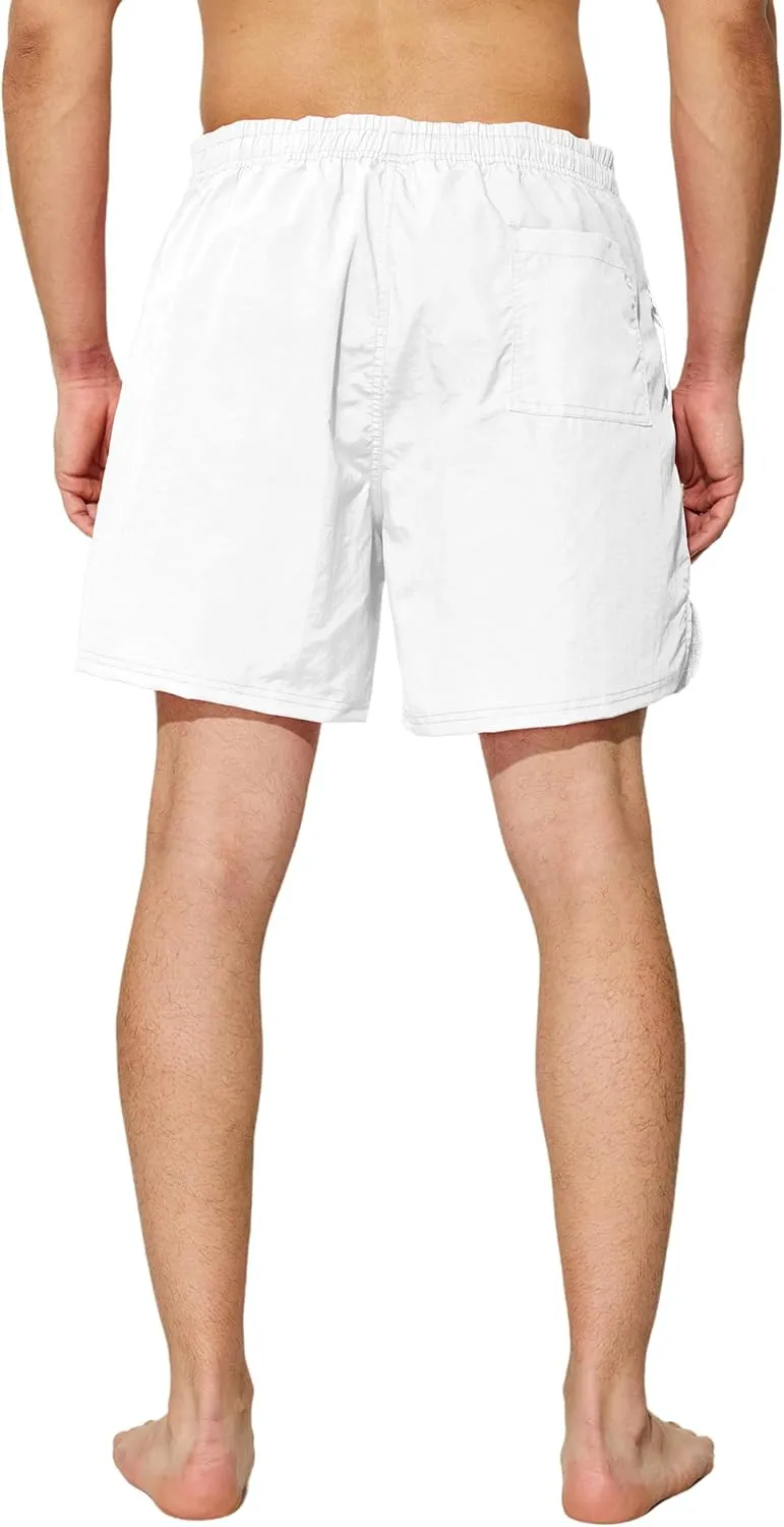 Mens Swim Trunks 5 inch Quick Dry Swim Shorts with Mesh Lining Beach Board Shorts Swimwear Bathing Suit