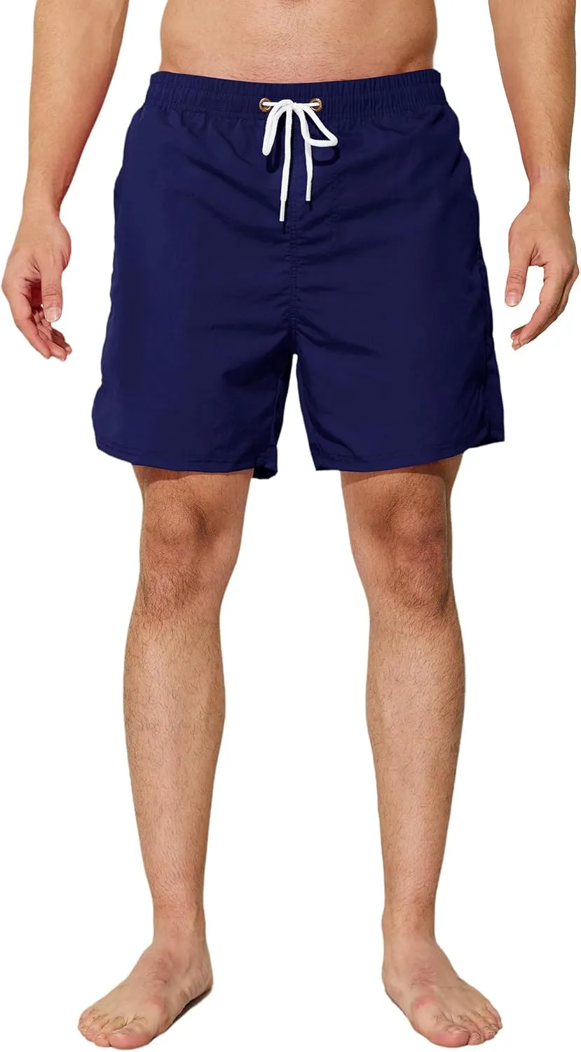 Mens Swim Trunks 5 inch Quick Dry Swim Shorts with Mesh Lining Beach Board Shorts Swimwear Bathing Suit