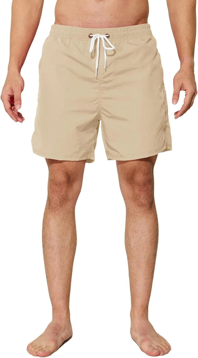 Mens Swim Trunks 5 inch Quick Dry Swim Shorts with Mesh Lining Beach Board Shorts Swimwear Bathing Suit