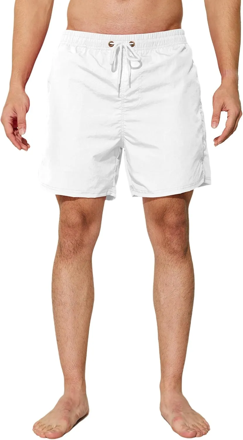 Mens Swim Trunks 5 inch Quick Dry Swim Shorts with Mesh Lining Beach Board Shorts Swimwear Bathing Suit