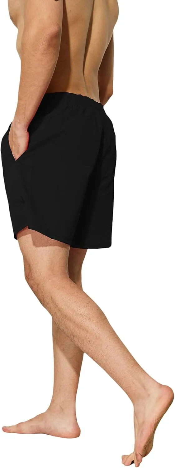 Mens Swim Trunks 5 inch Quick Dry Swim Shorts with Mesh Lining Beach Board Shorts Swimwear Bathing Suit