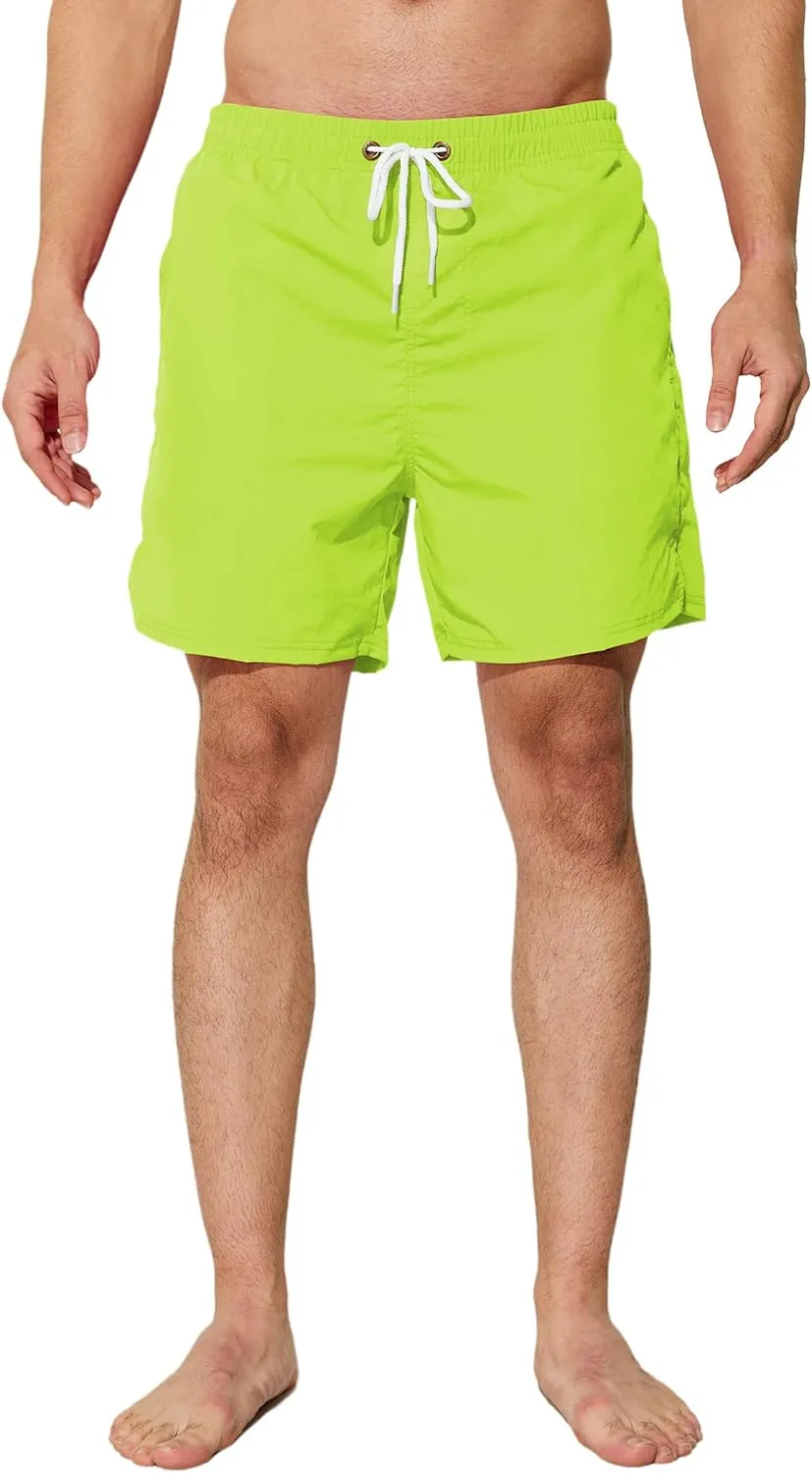 Mens Swim Trunks 5 inch Quick Dry Swim Shorts with Mesh Lining Beach Board Shorts Swimwear Bathing Suit