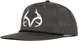 Realtree Camo Rope Hat  Vintage Flat Brim, Adjustable Snapback, Lightweight Outdoor Cap for Hunting, Fishing, and Boating