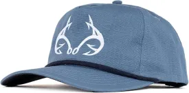 Realtree Camo Rope Hat  Vintage Flat Brim, Adjustable Snapback, Lightweight Outdoor Cap for Hunting, Fishing, and Boating