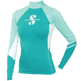 ScubaPro Caribbean T-Flex Womens, Long Sleeve (UPF80)- Teal