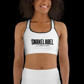 Sculpted Support Snake Sports Bra for A-C Cups - Moisture-Wicking & Stretchable