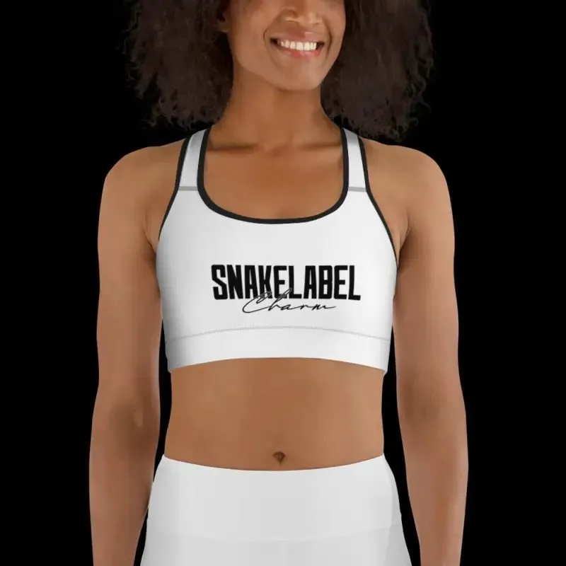 Sculpted Support Snake Sports Bra for A-C Cups - Moisture-Wicking & Stretchable