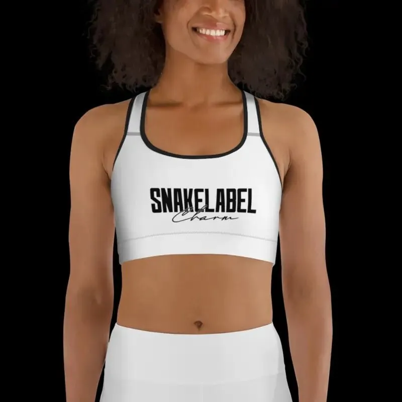Sculpted Support Snake Sports Bra for A-C Cups - Moisture-Wicking & Stretchable