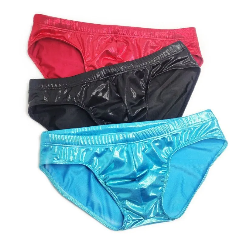 Shiny Metallic Swim Briefs