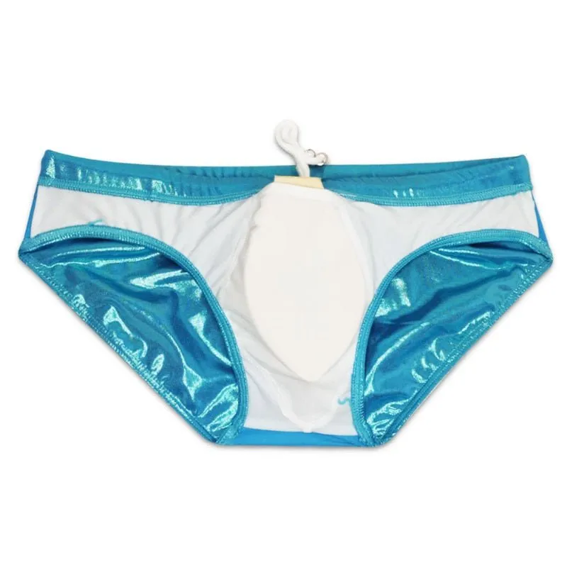 Shiny Metallic Swim Briefs
