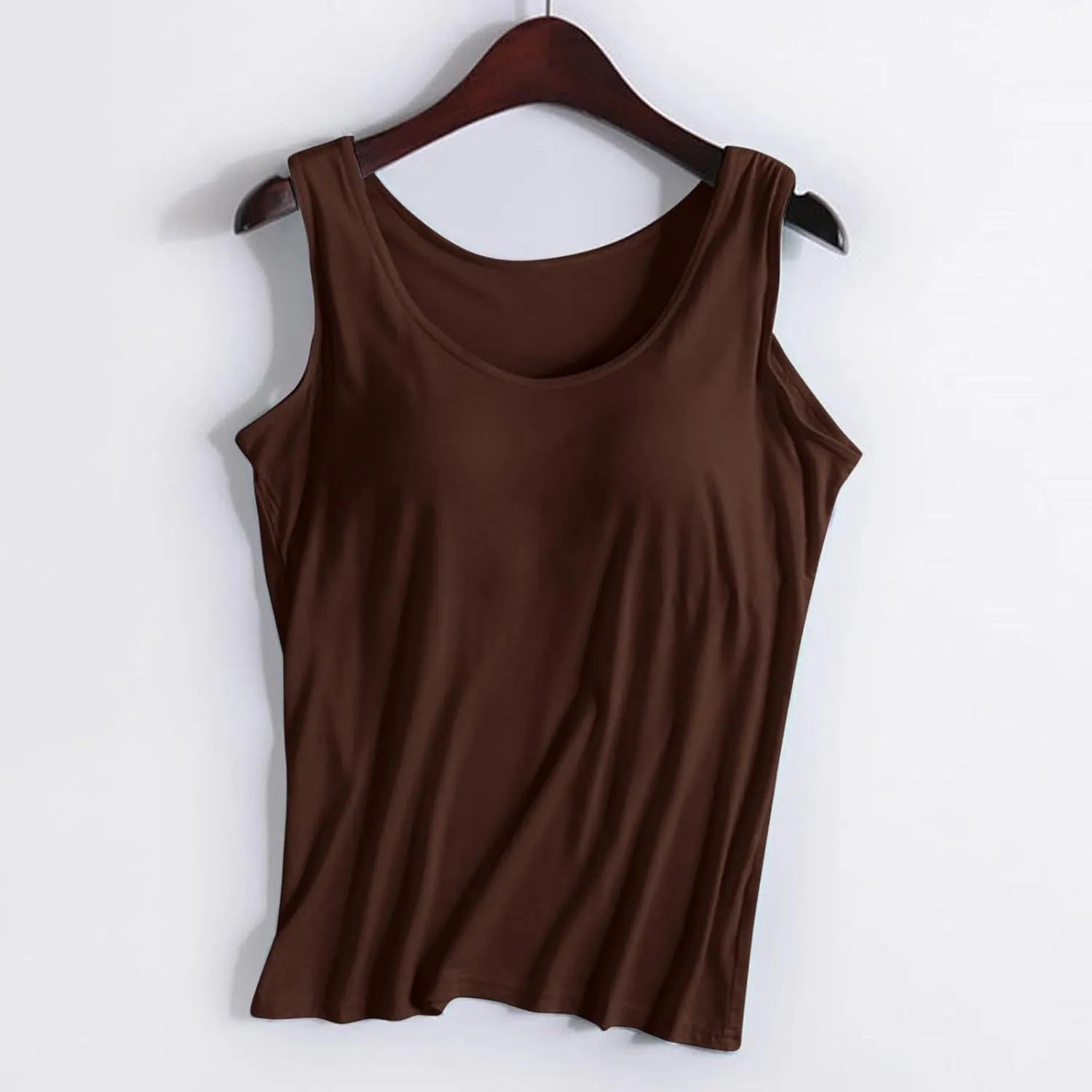 Sleeveless Tops for Women Camisole Tops Running Sports Racerback Tops Plus Size Comfy Tank Tops with Built in Bra