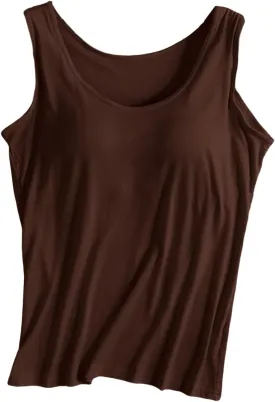Sleeveless Tops for Women Camisole Tops Running Sports Racerback Tops Plus Size Comfy Tank Tops with Built in Bra