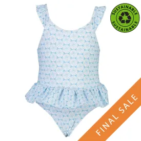 Snapper Rock Swimsuit Sustainable Ruffle Wing Skirt G13091- Oceania Sustainable