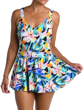 Sunset Isle Surplice Swim Dress One Piece