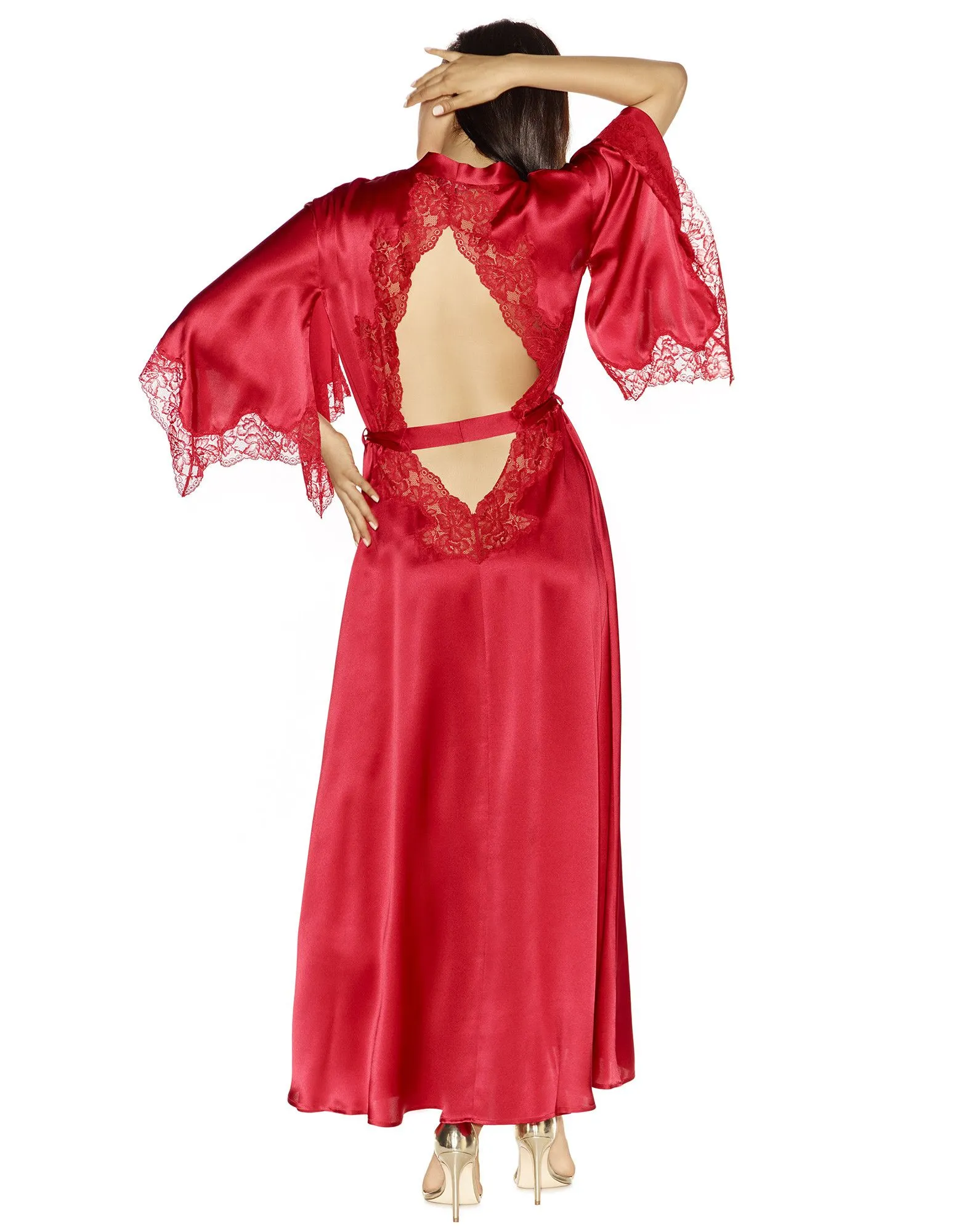 Trousseau of Dallas Estrella Stardom Silk Long Kimono