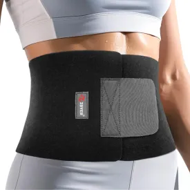 Waist Trainer for Women Lower Belly Fat, Elastic Sweat Band for Stomach Weight Loss, Waist Trimmer Better Heat Retention to Sweat More, Increase Core Stability for Workout, Fitness Black