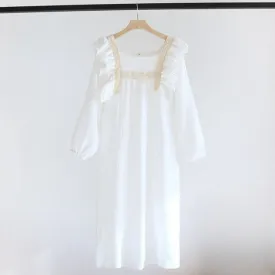 Women Long Dress With Square Neck